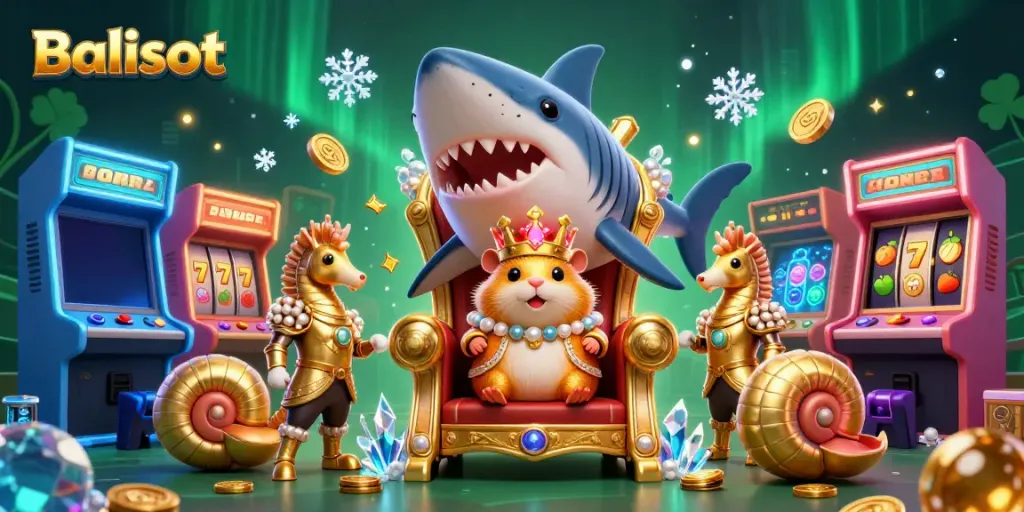 Experience the excitement of Balislot with a vibrant 3D representation of gaming elements and characters.
