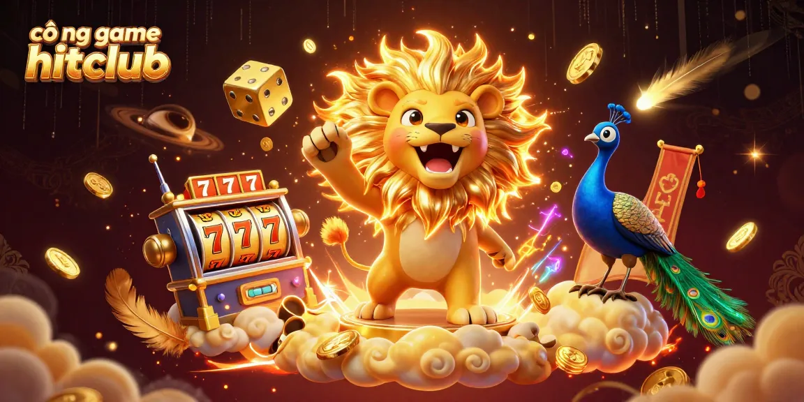 Experience exciting gameplay with cổng game hitclub featuring a roaring sun lion and dynamic elements.