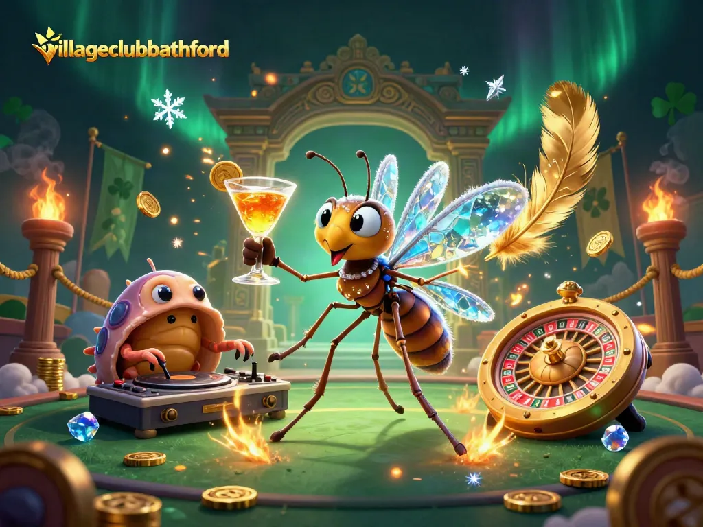 Engage with thrilling gameplay at villageclubbathford, featuring dynamic casino mascots and a vibrant gaming atmosphere.